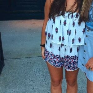 White patterned romper!